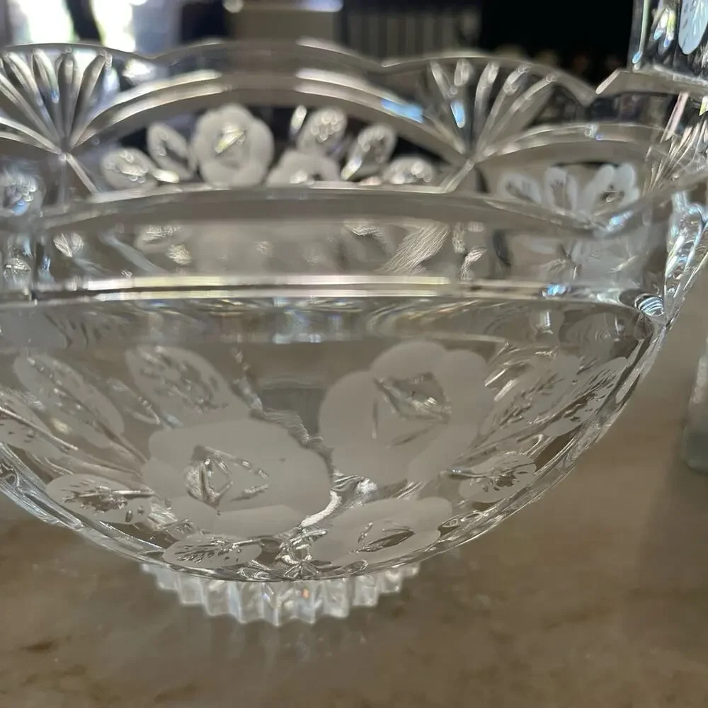 Fifth Avenue “Tivoli garden “ Crystal Bowl floral etching